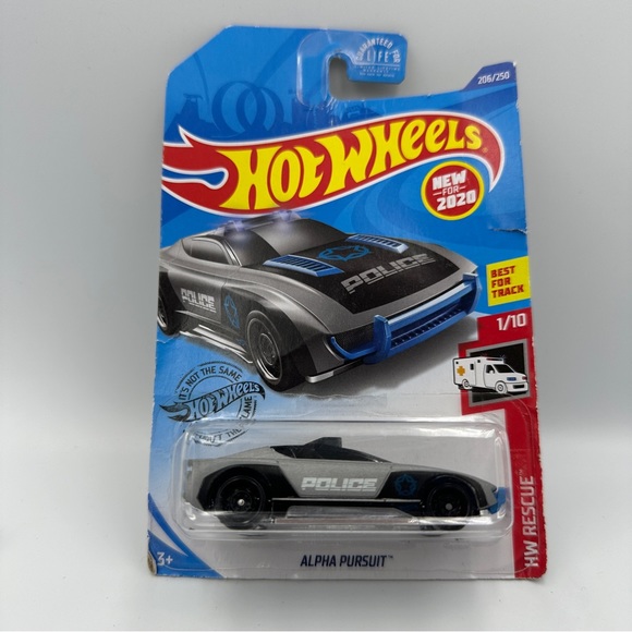 2019 Hot Wheels Police Car ALPHA PURSUIT HW Rescue 206/250 - Picture 7 of 11